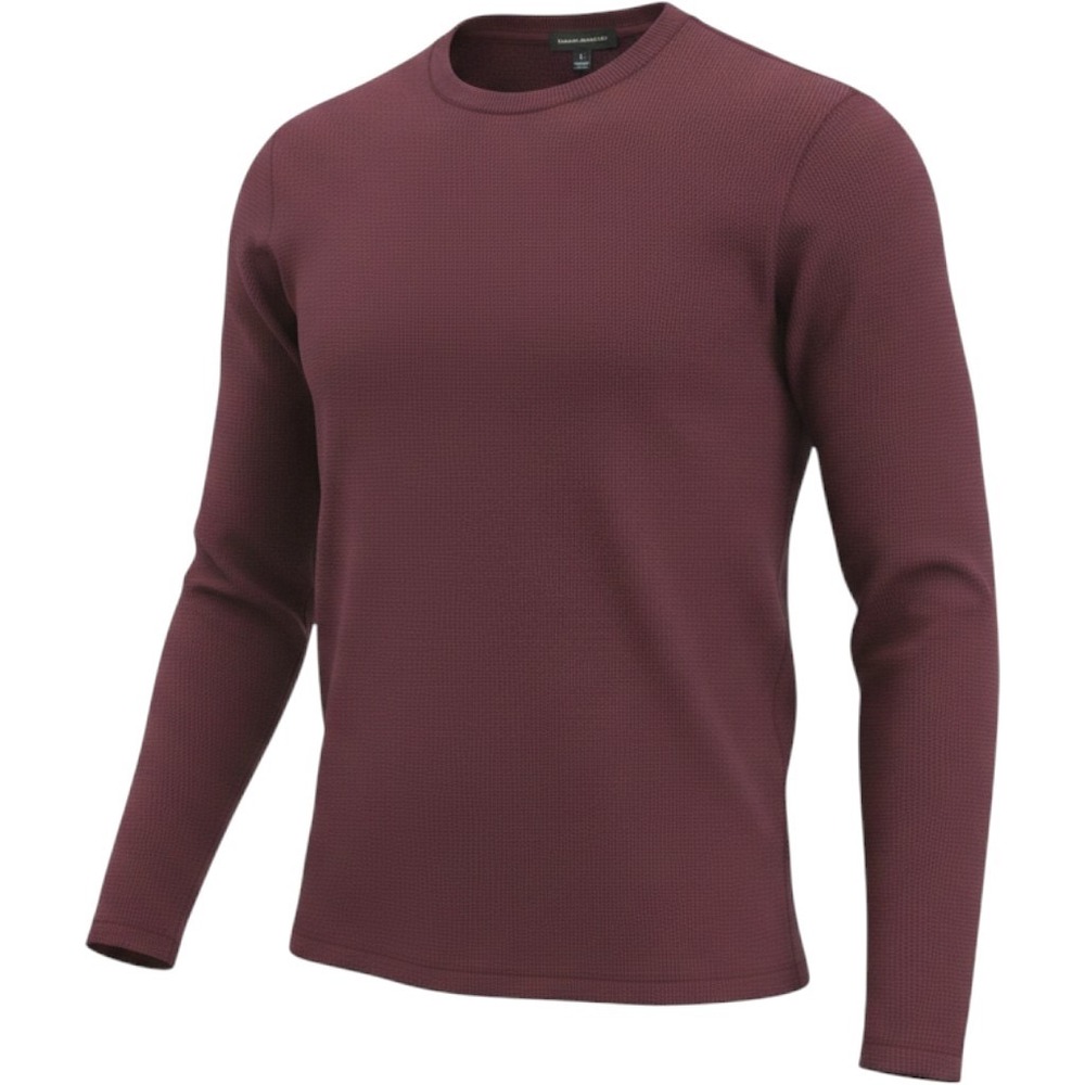 Banana Republic Men Med Crewneck Pullover Sweater Burgundy Cotton Blend Stretch
